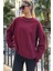 Bordo Bisiklet Yaka Basic Sweatshirt MG1559 6