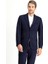 Slim Fit Dar Kesim Klasik Ceket Erkek %100 Polyester Uzun Kol Cepsiz Koyu Lacivert 1