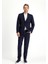Slim Fit Dar Kesim Klasik Ceket Erkek %100 Polyester Uzun Kol Cepsiz Koyu Lacivert 2