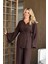 Kahverengi Ipli Kimono Takım - 8864 5