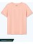 Kadın Kısa Kollu Rahat Kalıp %100 Pamuk T-Shirt Somon Renk 1