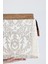Kadın Krem Otantik Desen Clutch Çanta 3