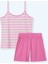Kadın Ince Askılı Pijama Takım Pembe Renk 5