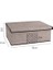 Keçe Kapaklı Baza Kutu Bej 50X40X19 cm 2 Adet 6