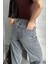 Palazzo Bıyık Kar Yıkama Buz Mavi Jeans Pantolon D2008 4
