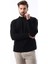 Siyah Bisiklet Yaka Overfit Erkek Triko Kazak E7402 5