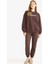 Oversize Geniş Kalıp Bisiklet Yaka Baskılı Sweatshirt G1823AX25WN 2