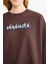 Oversize Geniş Kalıp Bisiklet Yaka Baskılı Sweatshirt G1823AX25WN 5