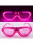 Nessiworld Pembe LED Işıklı Parti Gözlüğü - Neon Glow Şerit Gözlük 3 Modlu 4