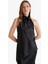Regular Fit Degaje Yaka Saten Kolsuz Bluz G2999AX25AU 5