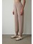 Bej Yüksek Bel Dikiş Detaylı Modal Jogger 1