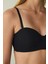 Siyah Essentials Lotus Balenli Dolgusuz Straplez Toparlayıcı Sütyen 5