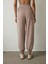 Bej Yüksek Bel Dikiş Detaylı Modal Jogger 2