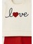 Kız Bebek/çocuk Love Kalp Nakışlı Omuzdan Çıtçıtlı Bebek Takımı 2li Alt Üst Mevsimlik Aylık 3-6-9-12 5