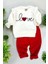 Kız Bebek/çocuk Love Kalp Nakışlı Omuzdan Çıtçıtlı Bebek Takımı 2li Alt Üst Mevsimlik Aylık 3-6-9-12 6