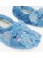 Açık Mavi Sleepy Cat Hayvan Nakışlı Ev Patiği 3