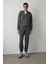 Antrasit Kapüşonlu Modal Crop Sweatshirt 4