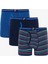 Erkek Bluedot Çizgili Organik 3'lü Boxer 1