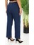 Beli Lastikli Bol Paça Kot Pantolon Likralı Yüksek Bel Lacivert G115-1 4