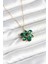 Zincirli Yeşil Çiçek Model Kadın Kolye - EBJ250927W38002 1