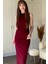 Drapeli Midi Bordo Elbise 4