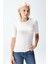 Kadın Modal Fitilli T-Shirt Ekru Renk 1