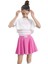 Pembe Beli Lastikli Fitilli Kız Çocuk Tenis Eteği 21039 2