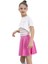Pembe Beli Lastikli Fitilli Kız Çocuk Tenis Eteği 21039 5