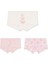 Kız Çocuk Pamuklu Renkli Baskılı Boxer 3'lü Paket Rahat ve Esnek 3 Adet 1