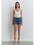 Cherry 90LAR Puslu Koyu Mavi Jean Şort 1410022-89732 3