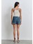 Cherry 90LAR Puslu Koyu Mavi Jean Şort 1410022-89732 6