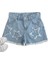 ASL GOLF CLUB 3-8 Yaş Kız Çocuk Çift Cepli Yıldızlı Denim Şort Düz Desenli Rahat Kesim Yazlık 1