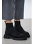 Nova Ön Sim Taş Detaylı Kadın Bot-Siyah 1