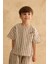 Pamuk Çizgili Üst Bej 3