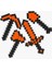 Minecraft Kılıç-Kazma- Balta Üçlü Elmas Set 22 cm / Minecraft Üçlü Elmas Set Figür Turuncu 1