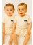 Yazlık Şortlu Takım Unisex 6 Ay - 3 Yaş Açık Bej Aşk Temalı Casual Stil 8