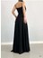 Kadın Askılı Kruvaze Yaka Uzun Yırtmaçlı Elbise, Özel Gün-Mezuniyet ve Gece Elbisesi 4