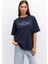 - Kadın Tac Stres Taş Baskılı Kısa Kollu Tshırt Pamuklu Oversize 2