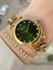 Zincir Kordonlu Kadranı Yeşil Kadın Kol Saati ve Bileklik 1