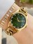 Zincir Kordonlu Kadranı Yeşil Kadın Kol Saati ve Bileklik 2