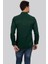 Kına Yeşili Slimfit Erkek Gömlek Klasik Stil Uzun Kol Cepsiz Tüm Sezonlar İçin 7
