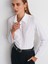 50517 Çan Kollu Vücuda Oturan Gömlek-Beyaz 1