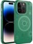 iPhone 14 Pro Max Uyumlu Tygo Wireless Şarj Özellikli Desenli Hot Kapak-Koyu Yeşil 1