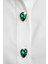 Yeni Trend Yeşil Damla Modeli Düğme Kapağı Broş 1 Adet - Emerald Teardrop 1