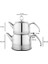 Ada Metal Çaydanlık Takımı (Orta) 4 Parça-Inox 1
