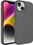Apple iPhone 14 Plus Kılıf Sıvı Teknolojili Silinebilir Sert Lckc Kivi Kapak-Gri 1