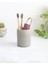 Dekoratif Beton Silindir Kalemlik |çok Amaçlı Organizer Vazo Saksı Ofis ve Banyo Düzenleyici 8X10 cm 3