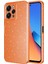 Xiaomi Redmi 12 Kılıf Kamera Korumalı Simli Lüks Khyr Koton Kapak-Turuncu 1