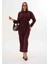Kadın Bordo Şerit Detaylı Tesettür Takım 2