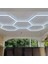 CT-9082 Anzer 240W LED Lineer Hexagon Showroom Armatür Beyaz Işık 6400K Dekoratif Tavan Aydınlatma 2